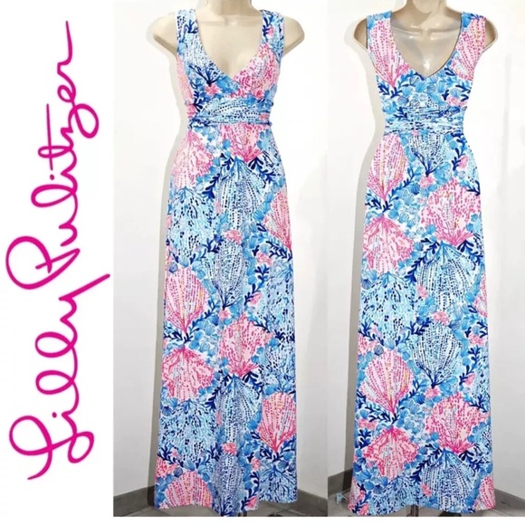 NWT Lilly Pulitzer Sloane Maxi Dress Large Sway with Me